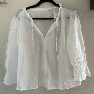 FINAL SALE NWT Gap Tie Neck Blouse